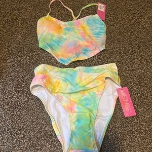 NINETY-NINE DEGREES JUNIORS COTTON CANDY SKY BIKINI: NEW WITH TAGS: SIZE XS